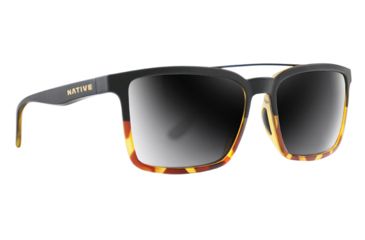 Image of Native Eyewear Four Corners, Matte Black / Tort Frame, Gray Lens, 198 924 523