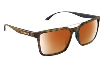 Image of Native Eyewear Four Corners, Wood Frame, Bronze Reflex Lens, 198 903 527