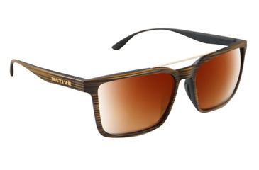 Image of Native Eyewear Four Corners, Wood Frame, Brown Lens, 198 903 524