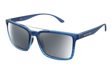 Image of Native Eyewear FourCorners, Blue Water Frame, Silver Reflex Lens, 198 942 528