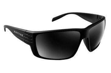 Image of Native Eyewear Griz, Matte Black Frame, Gray Lens, 196 302 523