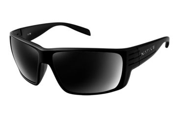 Image of Native Eyewear Griz, Matte Black Frame, Gray Lens, 196 302 523