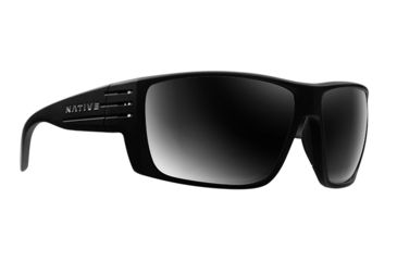 Image of Native Eyewear Griz, Matte Black Frame, Gray Lens, 196 302 523