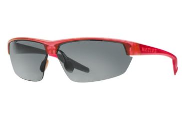 Image of Native Eyewear Hardtop Ultra Sunglasses,Red Frost Frame,Gray Lens,Polarized,171 392 523