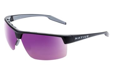 Image of Native Eyewear Hardtop Ultra XP, Matte Black Frame, Violet Reflex Lens, 182 302 531