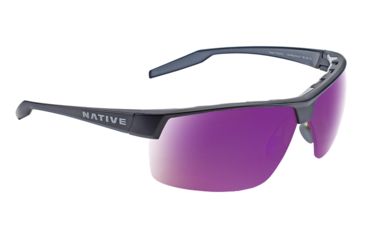 Image of Native Eyewear Hardtop Ultra XP, Matte Black Frame, Violet Reflex Lens, 182 302 531