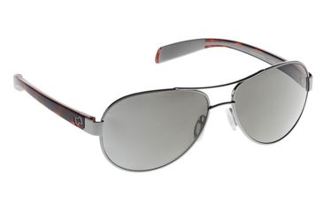 Image of Native Eyewear Haskill Sunglasses, Chrome/Maple Tort/Light Grey Frame, Silver Reflex Lens, Polarized, 164 378 528