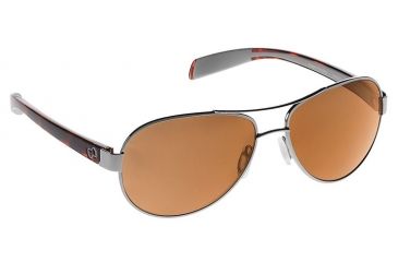 Image of Native Eyewear Haskill Sunglasses, Chrome/Maple Tort/Light Grey Frame, Brown Lens, Polarized, 164 378 524