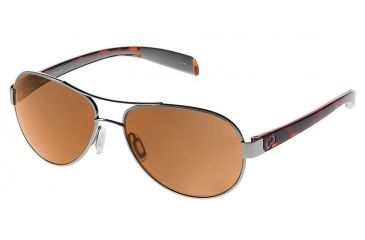 Image of Native Eyewear Haskill Sunglasses, Chrome/Maple Tort/Light Grey Frame, Brown Lens, Polarized, 164 378 524