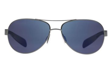 Image of Native Eyewear Haskill Sunglasses, Gunmetal/White/Grey Frame, Blue Reflex Lens, Polarized, 164 380 526