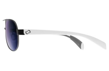 Image of Native Eyewear Haskill Sunglasses, Gunmetal/White/Grey Frame, Blue Reflex Lens, Polarized, 164 380 526