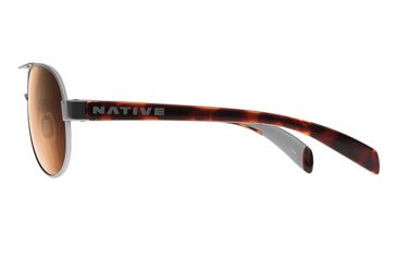 Image of Native Eyewear Haskill Sunglasses,Chrome/Maple Tort/Light Grey Frame,Brown Lens,Polarized,164 378 524