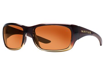 Image of Native Eyewear Kannah Sunglasses,Stout Fade Frame,Brown Lens,Polarized,178 383 524