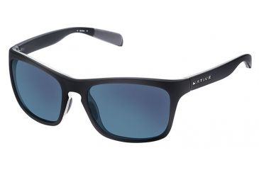 Image of Native Eyewear Penrose Sunglasses,Asphalt/Crystal/Crystal Frame,Blue Reflex Gray Lens,Polarized,179 907 526