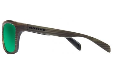 Image of Native Eyewear Penrose Sunglasses,Wood/Black Frame,Green Reflex Brown Lens,Polarized,179 903 529