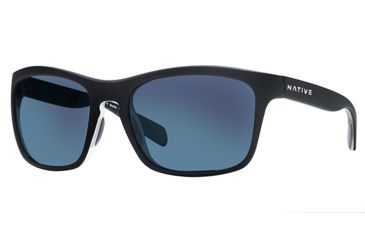 Image of Native Eyewear Penrose Sunglasses,Asphalt/Crystal/Crystal Frame,Blue Reflex Gray Lens,Polarized,179 907 526
