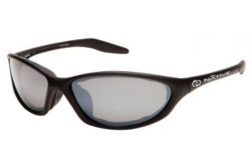 Image of Native Eyewear Silencer Sunglasses, Asphalt Frame, Silver Reflex Gray Lens, Polarized, 115 302 521