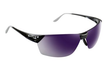 Image of Native Eyewear Vigor AF, Gloss Black Frame, Violet Reflex Lens, 194 300 531
