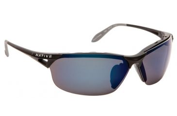 Image of Native Eyewear Vigor Sunglasses, Asphalt Frame, Blue Reflex Gray Lens, Polarized, 139 302 519