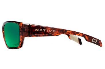 Image of Native Eyewear Ward Sunglasses,Maple Tort Frame,Green Reflex Lens,Polarized,173 342 529