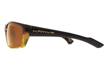 Image of Native Eyewear Wazee Sunglasses, Stout Fade/Iron Temple Frame, Brown Lens, Polarized, 135 383 515