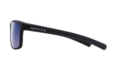 Image of Native Eyewear Wells, Matte Black Crystal Frame, Blue Reflex Lens, 190 928 526