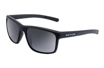 Image of Native Eyewear Wells, Matte Black Crystal Frame, Gray Lens, 190 928 523