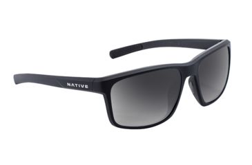 Image of Native Eyewear Wells, Matte Black Crystal Frame, Gray Lens, 190 928 523