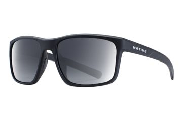 Image of Native Eyewear Wells, Matte Black Crystal Frame, Gray Lens, 190 928 523
