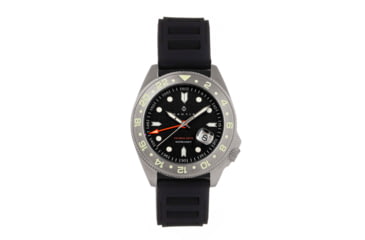 Image of Nautis Nautis Global Dive Rubber-Strap Watch w/Date, Black, One Size, 18093R-C