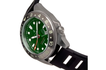 Image of Nautis Nautis Global Dive Rubber-Strap Watch w/Date, Forest Green, One Size, 18093R-D