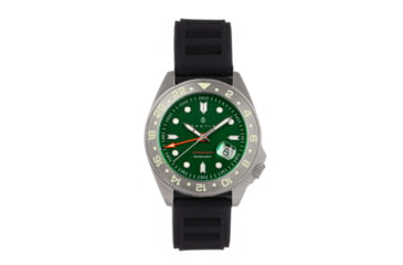 Image of Nautis Nautis Global Dive Rubber-Strap Watch w/Date, Forest Green, One Size, 18093R-D