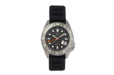 Image of Nautis Nautis Global Dive Rubber-Strap Watch w/Date, Grey, One Size, 18093R-B