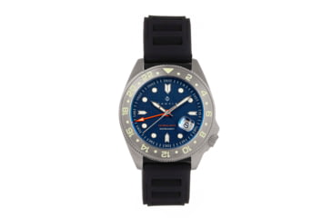 Image of Nautis Nautis Global Dive Rubber-Strap Watch w/Date, Navy, One Size, 18093R-F