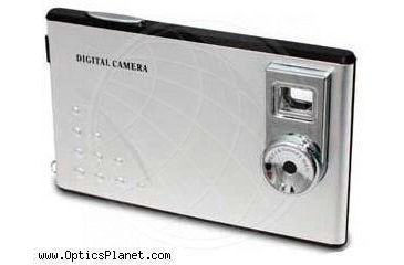 Image of Naxos 1.3MP Credit Card Size Silver Slim Digital Camera Mini Gadget