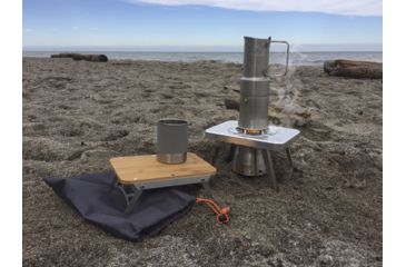 Image of nCamp Prep Surface, Silver/Wood, Small, NPR09CBUS