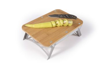 Image of nCamp Prep Surface, Silver/Wood, Small, NPR09CBUS