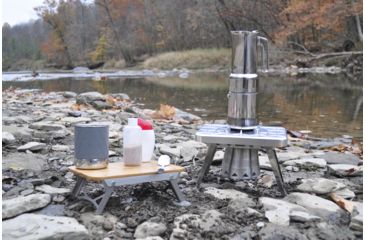 Image of nCamp Prep Surface, Silver/Wood, Small, NPR09CBUS