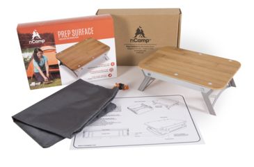 Image of nCamp Prep Surface, Silver/Wood, Small, NPR09CBUS