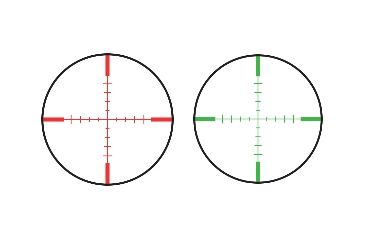 Image of NcSTAR 3-9X42 Compact Rubber ArmoRed/Dual III Rifle Scope, Red/Green Reticle, SEECR3942R