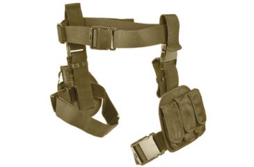 Image of Ncstar 3pcs Drop Leg Gun Holster And Magazine Holder Tan Cv2908t
