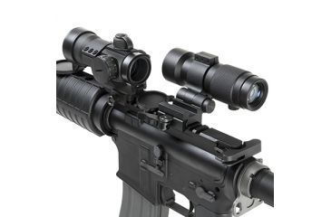 Image of NCSTAR 3X Magnifier w/Flip to Side Quick Release Mount, Black SMAG3XFLP