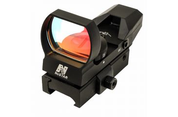 Image of NcStar 4-Reticle Reflex Black Sight w/ QR Mount, Red-Colored Reticle Set 194621