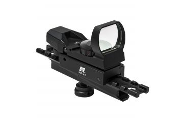 Image of NcSTAR AR Combo/Carry Handle Adapter/Red And Green Reflex Sight w/ 4 Reticles, Black, KARHD4RGB-A