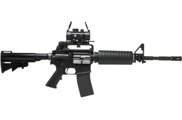 Image of NcSTAR AR Combo/Carry Handle Adapter/Red Reflex Sight w/ Integrated Weaver Mount, Black, KARHDBB130-A