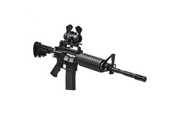 Image of NcSTAR AR Combo/Carry Handle Adapter/Red Reflex Sight w/ Integrated Weaver Mount, Black KARHDBB130-A