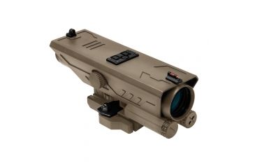 Image of NcSTAR Delta 4X30 Rifle Scope,P4 Sniper Reticle,Red/Blue Illumination,Red/White Navigation LED,Quick Release,Green Lens, Tan, VDELTP430G