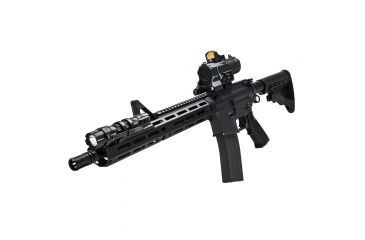 Image of NcSTAR Eco 4X34 Prismatic Scope w/Ddab/Urban Tactical Ret/Blue Illumination/Green Laser w/White/Red Nav Lights, Black, VECO434QRBR-A
