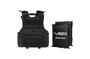 Image of NcSTAR Expert Plate Carrier Vest w/Two 8x10in Rectangle Cut Soft Ballistic Panels, Black, Extra Small - Small BSCVPCVXC2963B-A