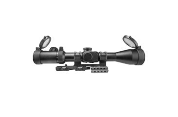 Image of NcSTAR Full Size Rifle Scope, 4-16x44mm, 30mm Tube, Illuminated P4 Sniper Glass Etched Reticle w/ Cantilever Scope Mount, Black, SEEFP41644GSPR-A